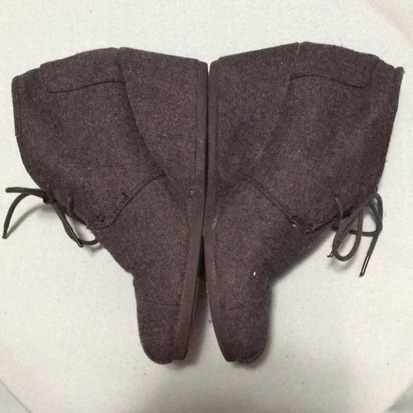 Toms charcoal felt wedge lace up - Picture 3 of 7